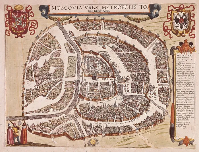 Framed Print : Map od Moscow. Engraving. AISA / Everett Collection**US SALES ONLY**
