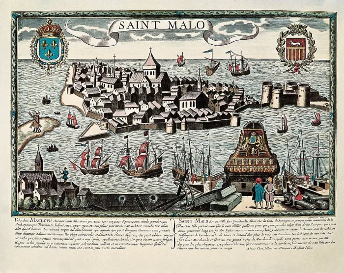 Framed Print : Map of Saint Malo17th c. Engraving. AISA / Everett Collection (273)**US SALES ONLY**