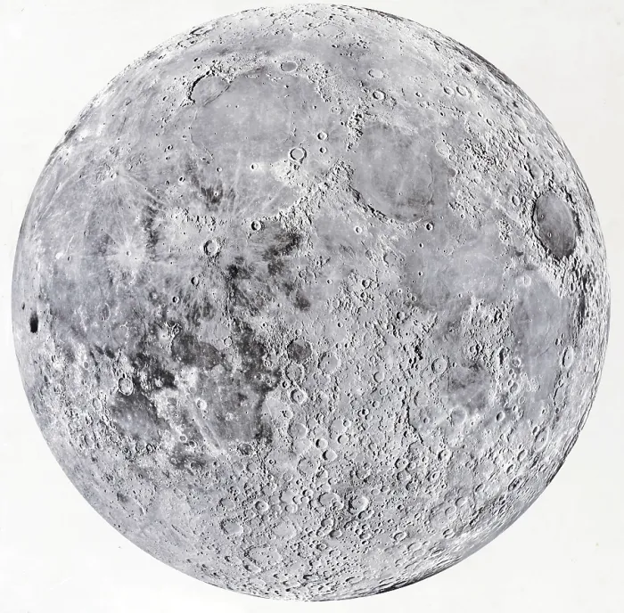 Framed Print : Map of the surface of Earth's Moon from 1966 remote sensing Framed Print : Map of the surface of Earth's Moon from 1966 remote sensing
