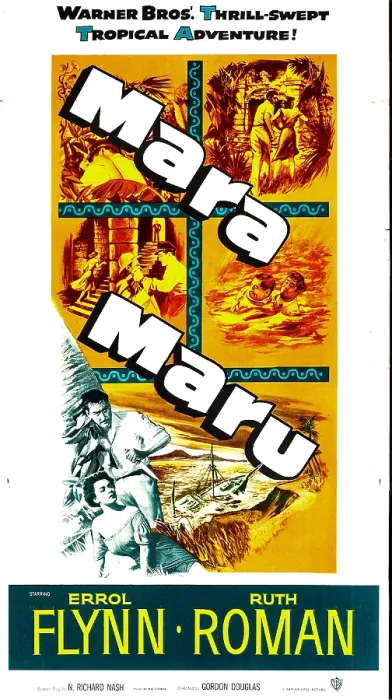 Framed Print : MARA MARU, US poster art, bottom left: Ruth Roman, Errol Flynn, 1952 Framed Print : MARA MARU, US poster art, bottom left: Ruth Roman, Errol Flynn, 1952