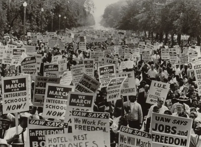 Framed Print : March on Washington. African Americans carrying signs for equal rights, integrated schools, decent housing, and an end to bias. August 28, 1963 Framed Print : March on Washington. African Americans carrying signs for equal rights, integrated schools, decent housing, and an end to bias. August 28, 1963