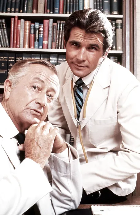 Framed Print : MARCUS WELBY, M.D. from left, Robert Young, James Brolin, 1969-76