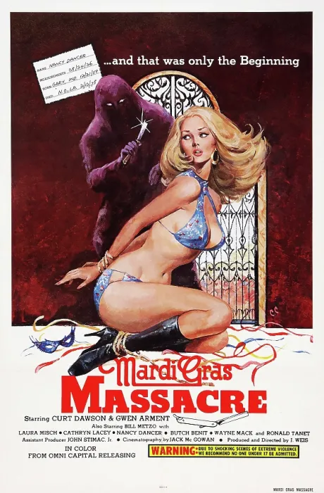 Framed Print : MARDI GRAS MASSACRE, US poster art, 1978