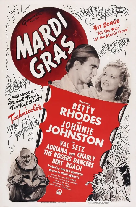 Framed Print : MARDI GRAS, US poster art, from left: Johnnie Johnston, Betty Jane Rhodes, 1943 Framed Print : MARDI GRAS, US poster art, from left: Johnnie Johnston, Betty Jane Rhodes, 1943