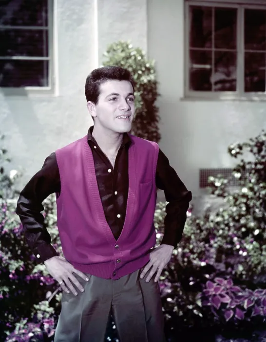 Framed Print : MARDI GRAS, Tommy Sands on 20th Century Fox studio lot during production, 1958. ph: 20th Century-Fox Film Corporation, TM & Copyright / courtesy Everett Collection