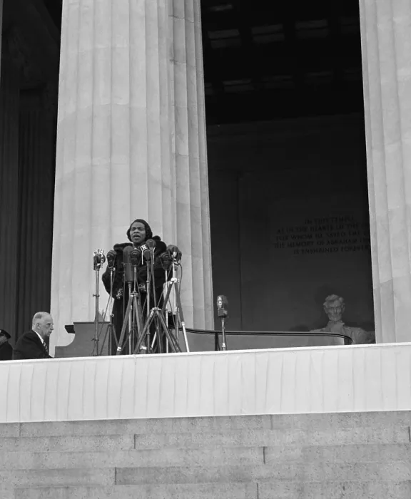 Framed Print : Marian Anderson singing at her concert at the Lincoln Memorial, April 9, 1939. (BSLOC_2013_8_268) Framed Print : Marian Anderson singing at her concert at the Lincoln Memorial, April 9, 1939. (BSLOC_2013_8_268)
