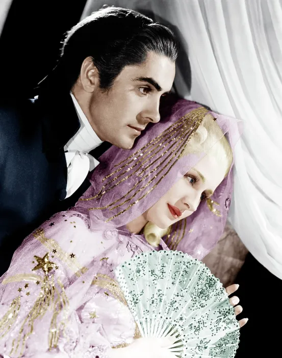 Framed Print : MARIE ANTOINETTE, from left: Tyrone Power, Norma Shearer, 1938