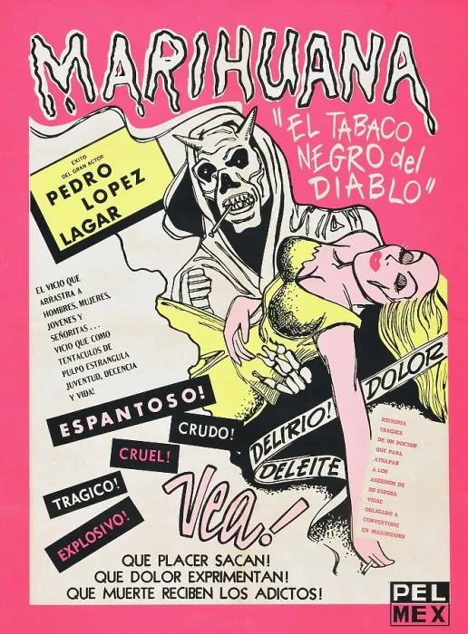 Framed Print : MARIHUANA, (aka MARIHUANA STORY), Mexican poster art, 1950