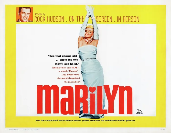 Framed Print : MARILYN, US lobbycard, Rock Hudson (top), Marilyn Monroe, 1963, TM & Copyright 20th Century Fox Film Corp. / courtesy Everett Collection