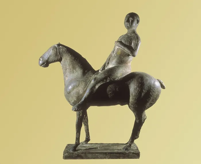 Framed Print : MARINI, Marino (1901-1980). Horseman. 1945. Sculpture on bronze. SWEDEN. Goteborg. Gterborgs Konstmuseum (Museum of Fine Art). AISA / Everett Collection**US SALES ONLY**
