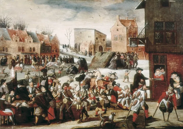 Framed Print : Market scene in Netherlands, 16th century. Painting. FRANCE. Troyes. Museum of Fine Arts and Archaeology. - BeBa / Iberfoto / Everett Collection (295199)**US SALES ONLY**