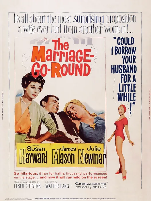 Framed Print : THE MARRIAGE-GO-ROUND, US poster, from left: Susan Hayward, James Mason, Julie Newmar (twice), 1961, TM & Copyright 20th Century Fox Film Corp. / courtesy Everett Collection Framed Print : THE MARRIAGE-GO-ROUND, US poster, from left: Susan Hayward, James Mason, Julie Newmar (twice), 1961, TM & Copyright 20th Century Fox Film Corp. / courtesy Everett Collection