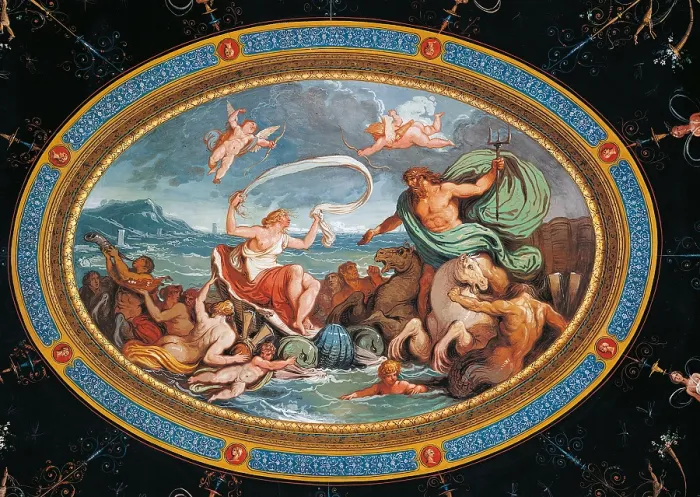 Framed Print : The Marriage of Poseidon and Amphitrite, by Giani Felice, 19th Century, 1802 -1805, fresco (tempera on wall), - Italy, Emilia Romagna, Ravenna, Faenza, Palazzo Milzetti. All Framed Print : The Marriage of Poseidon and Amphitrite, by Giani Felice, 19th Century, 1802 -1805, fresco (tempera on wall), - Italy, Emilia Romagna, Ravenna, Faenza, Palazzo Milzetti. All
