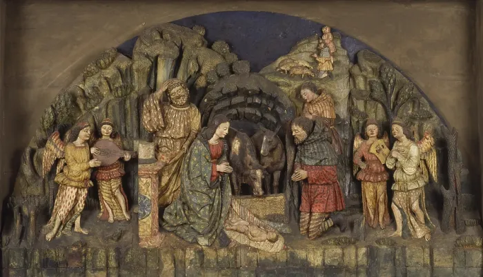 Framed Print : Marriage of the Virgin, by Ambrogio Donati, Giovan Pietro Donati, 1495 - 1498, 15th Century, wooden painted bass-relieves - Italy, Lombardy, Lodi, Civic Museum. Detail Framed Print : Marriage of the Virgin, by Ambrogio Donati, Giovan Pietro Donati, 1495 - 1498, 15th Century, wooden painted bass-relieves - Italy, Lombardy, Lodi, Civic Museum. Detail