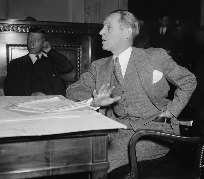 Framed Print : Marriner Eccles, Federal Reserve Chairman, testifies to Senate. Jan. 4, 1938