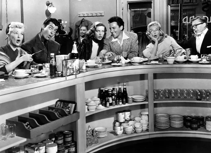 Framed Print : HOW TO MARRY A MILLIONAIRE, Betty Grable, Rory Calhoun, Lauren Bacall, Cameron Mitchell, Marilyn Monroe, David Wayne, 1953, TM and Copyright (c) 20th Century-Fox Film Corp