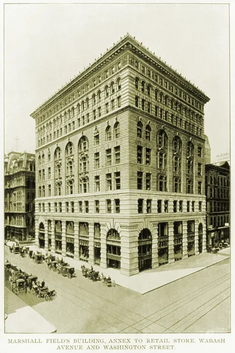 Framed Print : Marshall Field and Company, retail store, Wabash Avenue and Washington Street, Chicago. 1898