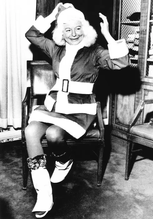 Framed Print : Martha Mitchell, wife of Atty. Gen. John Mitchell modeled a Santa Claus costume. Dec. 11, 1971