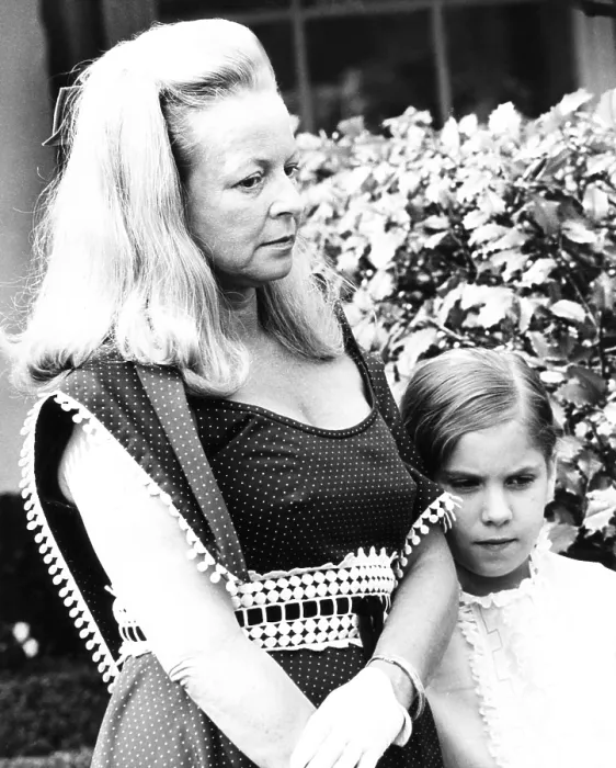 Framed Print : Martha Mitchell wife, eccentric wife of Atty. Gen. John Mitchell with their daughter Marty. June 1970, Houston, Texas. (CSU_2015_11_1604)
