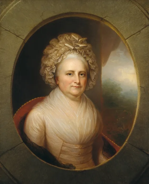 Framed Print : Martha Washington, by Rembrandt Peale, c. 1850, American painting, oil on canvas Framed Print : Martha Washington, by Rembrandt Peale, c. 1850, American painting, oil on canvas