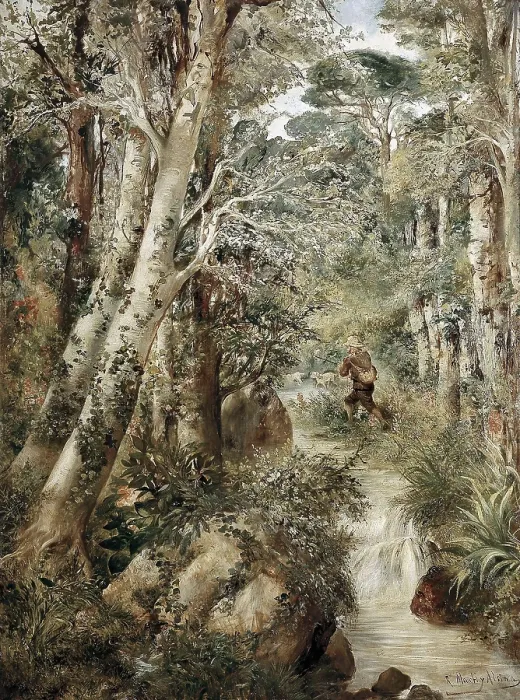 Framed Print : MARTI i ALSINA, Ramon (1826-1894). Hunting Scene. s.XIX. Oil on canvas. SPAIN. Monistrol de Montserrat. Museum of Montserrat. AISA / Everett Collection**US SALES ONLY**