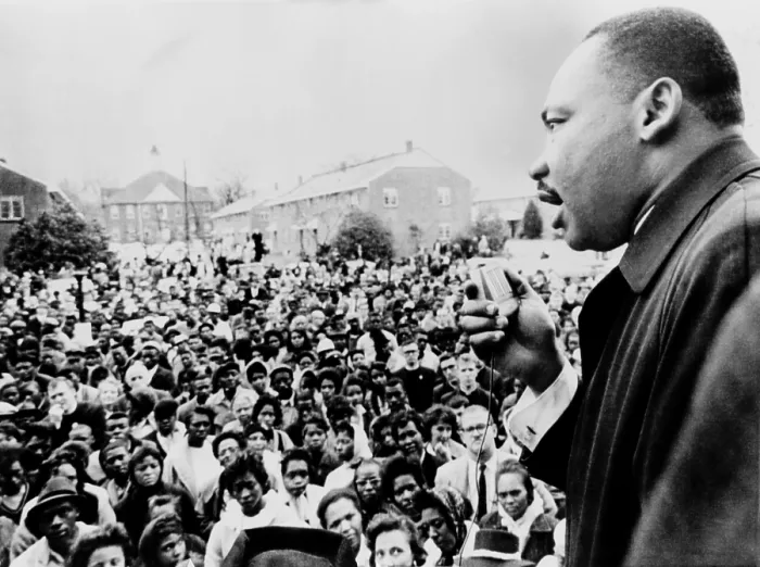 Framed Print : Martin Luther King addresses Selma demonstrators. The previous day 2, 500 protested the police violence of Bloody Sunday, on March 7, 1965 Framed Print : Martin Luther King addresses Selma demonstrators. The previous day 2, 500 protested the police violence of Bloody Sunday, on March 7, 1965