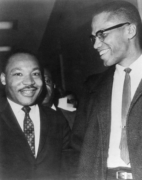 Framed Print : Martin Luther King Jr. and Malcolm X, circa. 1964. Courtesy: CSU Archives / Everett Collection