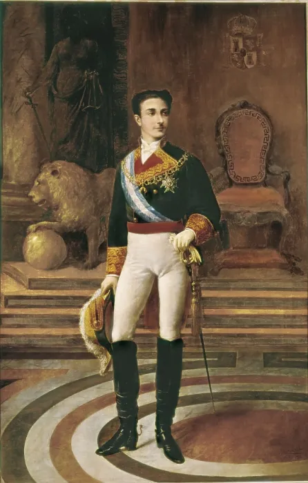 Framed Print : MARTINEZ CUBELLS, Salvador (1845-1914). Alfonso XII. 1876. Oil on canvas. SPAIN. Madrid. St. Fernando Royal Academy Museum. AISA / Everett Collection**US SALES ONLY** Framed Print : MARTINEZ CUBELLS, Salvador (1845-1914). Alfonso XII. 1876. Oil on canvas. SPAIN. Madrid. St. Fernando Royal Academy Museum. AISA / Everett Collection**US SALES ONLY**