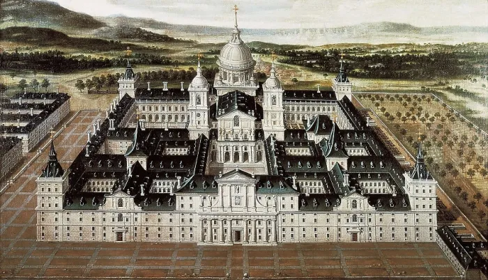Framed Print : MARTINEZ DEL MAZO, Juan Bautista (1612-1667). Palace Garden. mid. 17th c. The Alcazar of Madrid from the garden of the Priora. Baroque art. Oil on canvas. SPAIN. Madrid Framed Print : MARTINEZ DEL MAZO, Juan Bautista (1612-1667). Palace Garden. mid. 17th c. The Alcazar of Madrid from the garden of the Priora. Baroque art. Oil on canvas. SPAIN. Madrid