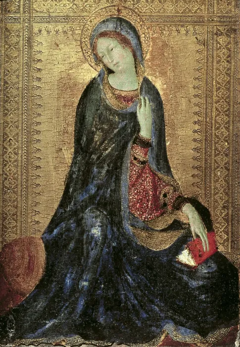 Framed Print : MARTINI, Simone di Martino, called Simone (1284-1344). The Madonna from an Annunciation. 1340-1344. International gothic. Tempera on wood. RUSSIA. Saint Petersburg Framed Print : MARTINI, Simone di Martino, called Simone (1284-1344). The Madonna from an Annunciation. 1340-1344. International gothic. Tempera on wood. RUSSIA. Saint Petersburg