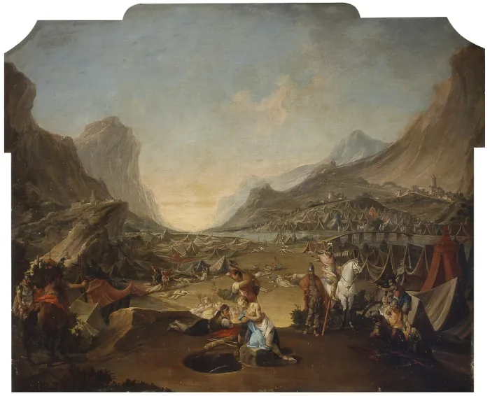 Framed Print : Martyrdom of St. Maurice, by Francesco Zugno, 18th Century, canvas - Italy, Veneto, Venice, Church of Saint Maurizio. whole artwork view