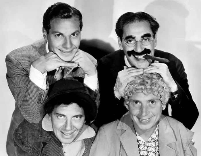 Framed Print : The Marx Brothers, top Zeppo Marx, Groucho Marx, bottom Chico Marx, Harpo Marx, ca. early 1930s Framed Print : The Marx Brothers, top Zeppo Marx, Groucho Marx, bottom Chico Marx, Harpo Marx, ca. early 1930s