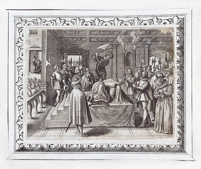 Framed Print : Mary (1542-1587). Scene of her execution. Engraving. FRANCE. Paris. National Library. AISA / Everett Collection**US SALES ONLY**