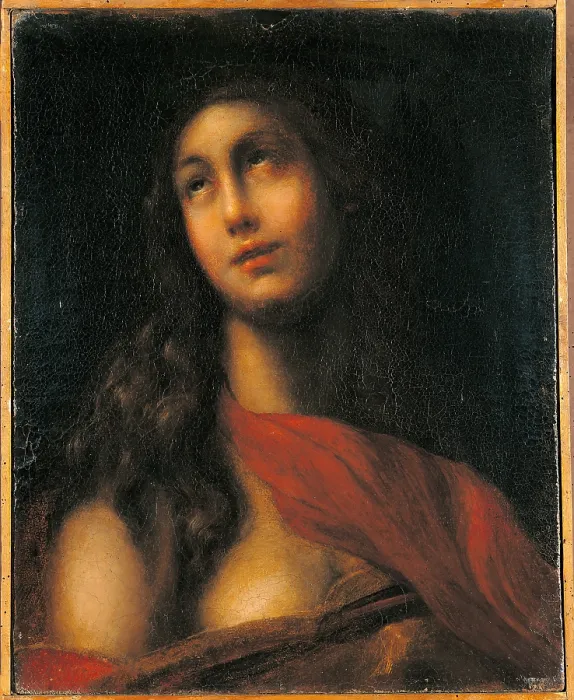 Framed Print : Mary Magdalene, by attributed to Francesco Furini, 17th Century, oil on canvas, cm 49, 4 x 40, 2 - Italy, private collection, Banca Popolare di Milano Art Collection Framed Print : Mary Magdalene, by attributed to Francesco Furini, 17th Century, oil on canvas, cm 49, 4 x 40, 2 - Italy, private collection, Banca Popolare di Milano Art Collection