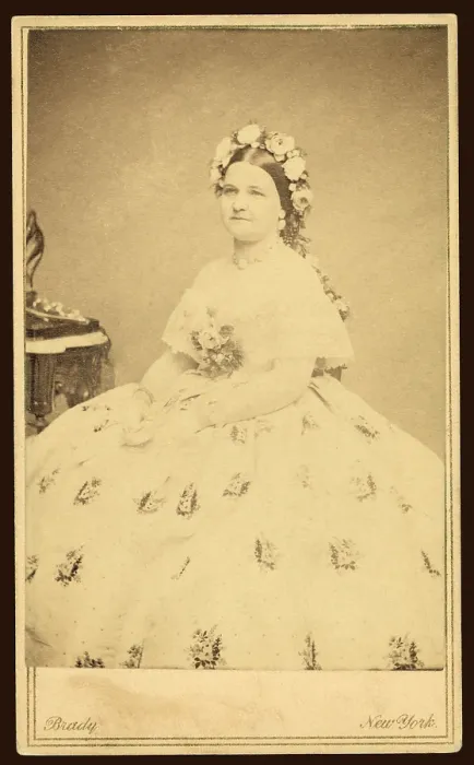Framed Print : Mary Todd Lincoln (1818-1882), in her year as First Lady, 1861. Photography by Mathew Brady