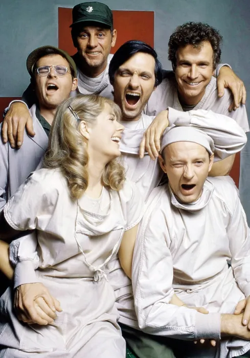 Framed Print : MASH, (aka M*A*S*H*), clockwise, from lower left: Loretta Swit, Larry Linville, Wayne Rogers, Alan Alda, McLean Stevenson, Gary Burghoff, (1973), 1972-1983 Framed Print : MASH, (aka M*A*S*H*), clockwise, from lower left: Loretta Swit, Larry Linville, Wayne Rogers, Alan Alda, McLean Stevenson, Gary Burghoff, (1973), 1972-1983