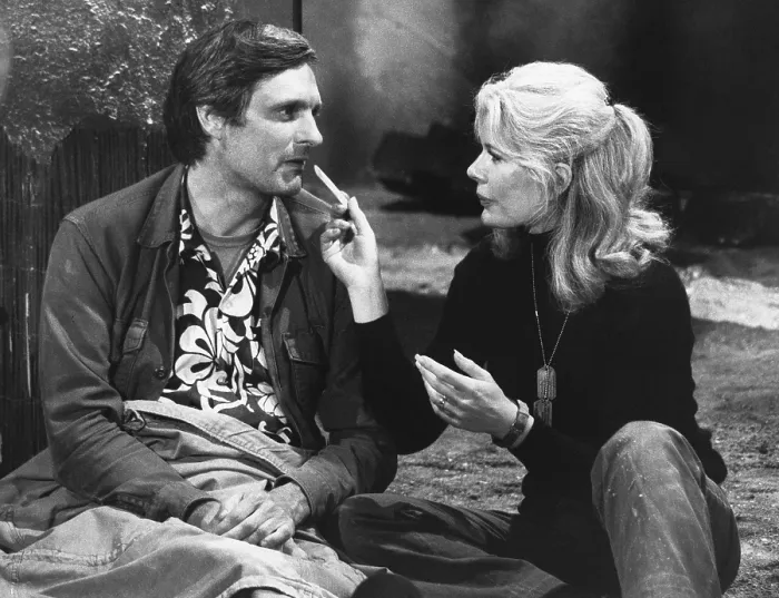 Framed Print : MASH, (aka M*A*S*H*), from left: Alan Alda, Loretta Swit, 1972-1983