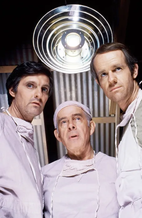 Framed Print : MASH, (aka M*A*S*H*), from left: Alan Alda, Henry Morgan, Mike Farrell, (1975), 1972-1983