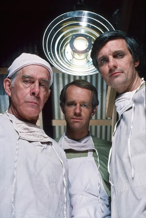 Framed Print : MASH, (aka M*A*S*H*), from left: Harry Morgan, Mike Farrell, Alan Alda