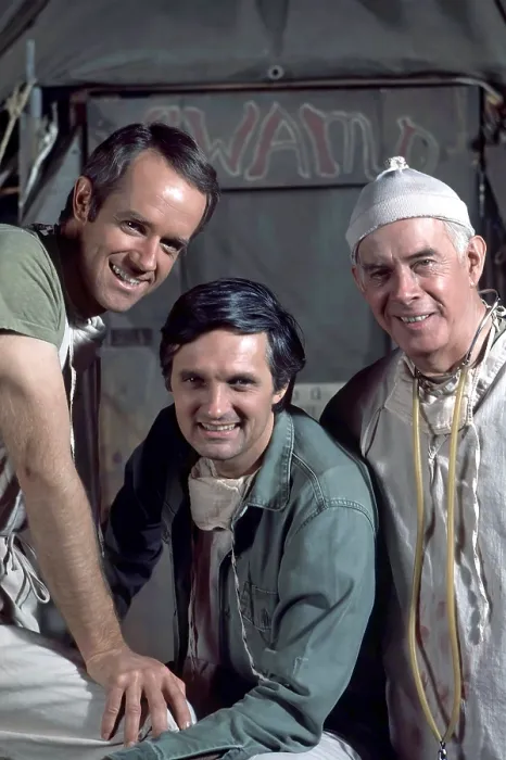 Framed Print : MASH, (aka M*A*S*H*), from left: Mike Farrell, Alan Alda, Harry Morgan, (1975), 1972-1983 Framed Print : MASH, (aka M*A*S*H*), from left: Mike Farrell, Alan Alda, Harry Morgan, (1975), 1972-1983