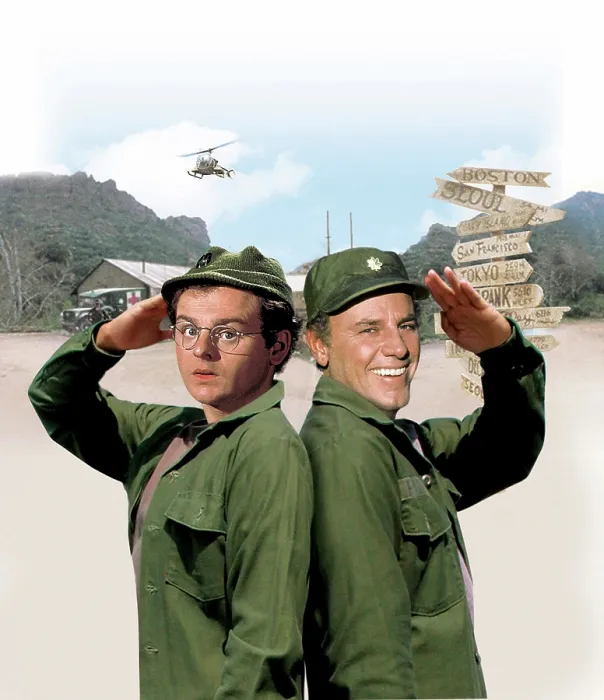 Framed Print : MASH, Gary Burghoff, McLean Stevenson, Season 1. 1972-1983