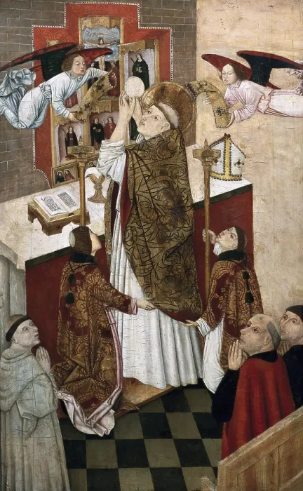 Framed Print : Mass of St. Martin. 15th c. Castilian school. Oil on wood. SPAIN. Bilbao. Bilbao Fine Arts Museum. AISA / Everett Collection (8444)**US SALES ONLY** Framed Print : Mass of St. Martin. 15th c. Castilian school. Oil on wood. SPAIN. Bilbao. Bilbao Fine Arts Museum. AISA / Everett Collection (8444)**US SALES ONLY**