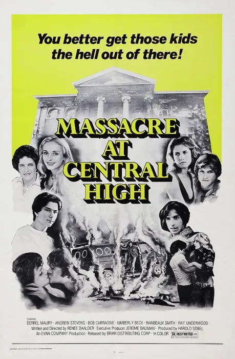 Framed Print : MASSACRE AT CENTRAL HIGH, poster art, 1976