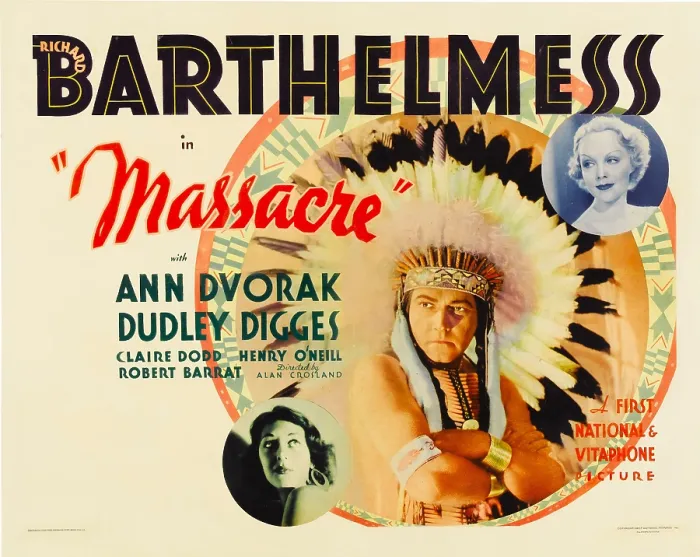 Framed Print : MASSACRE, from bottom left: Ann Dvorak, center: Richard Barthelmess, 1934