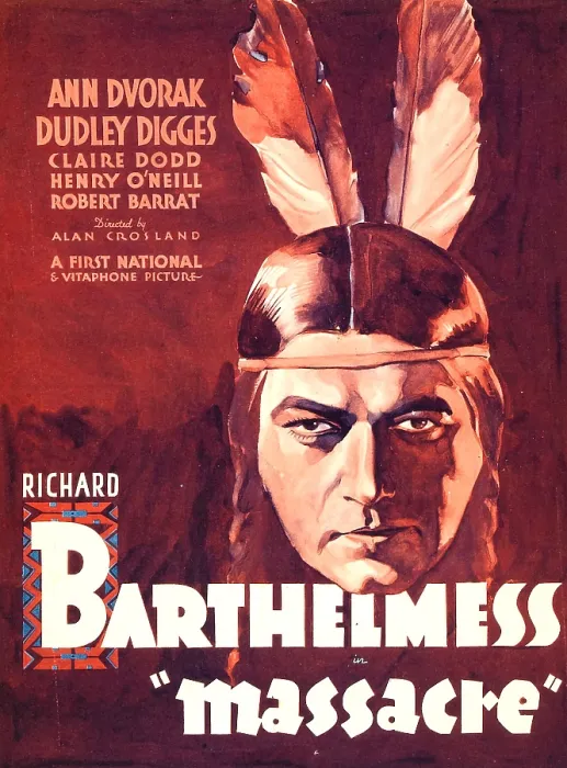 Framed Print : MASSACRE, Richard Barthelmess on midget window card, 1934