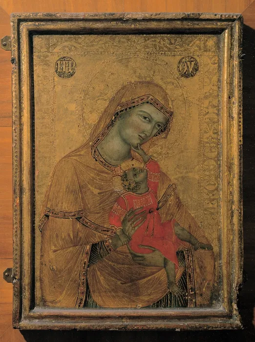 Framed Print : Master of the Perugia Madonna, Madonna and Child, 14th Century, tempera on board, Italy, Umbria, Perugia, National Gallery of Umbria Framed Print : Master of the Perugia Madonna, Madonna and Child, 14th Century, tempera on board, Italy, Umbria, Perugia, National Gallery of Umbria