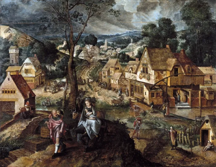 Framed Print : Master of the Prodigal Son (16th century). The flight into Egypt. 16th c. Flemish art. Oil on wood. BELGIUM. Tournai. Fine Arts Museum Framed Print : Master of the Prodigal Son (16th century). The flight into Egypt. 16th c. Flemish art. Oil on wood. BELGIUM. Tournai. Fine Arts Museum