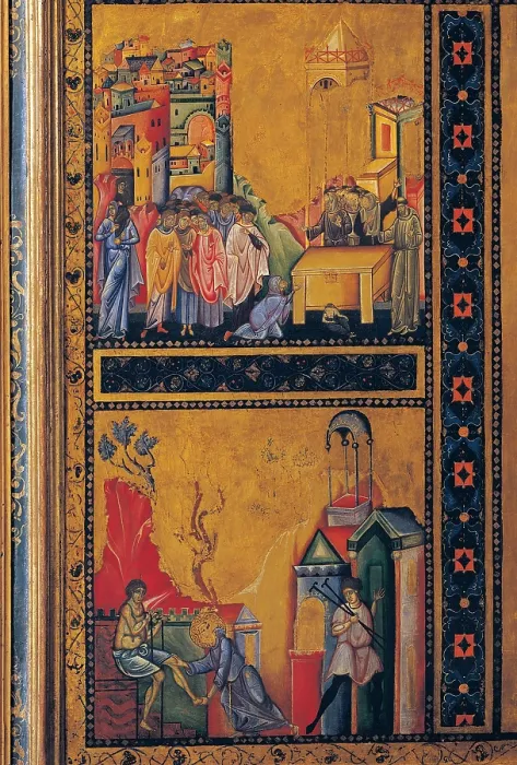 Framed Print : Master of the Treasure, St Francis and Four Posthumous Miracles, 1233 - 1266, 13th Century, tempera on panel, Italy, Umbria, Assisi, Perugia Framed Print : Master of the Treasure, St Francis and Four Posthumous Miracles, 1233 - 1266, 13th Century, tempera on panel, Italy, Umbria, Assisi, Perugia