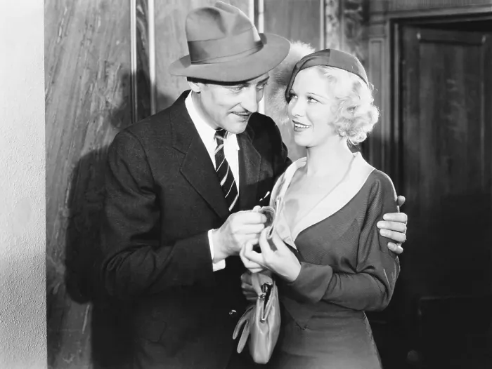 Framed Print : THE MATCH KING, from left: Warren William, Glenda Farrell, 1932