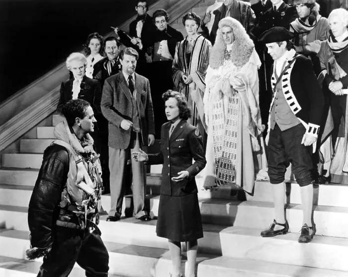 Framed Print : A MATTER OF LIFE AND DEATH, (aka STAIRWAY TO HEAVEN), David Niven, Roger Livesey, Kim Hunter, Raymond Massey, 1946 Framed Print : A MATTER OF LIFE AND DEATH, (aka STAIRWAY TO HEAVEN), David Niven, Roger Livesey, Kim Hunter, Raymond Massey, 1946